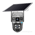 V380 Outdoor Dual Lens 4MP WiFi Solar Battery Powered 4G LTE SIM Card Wireless Security Camera